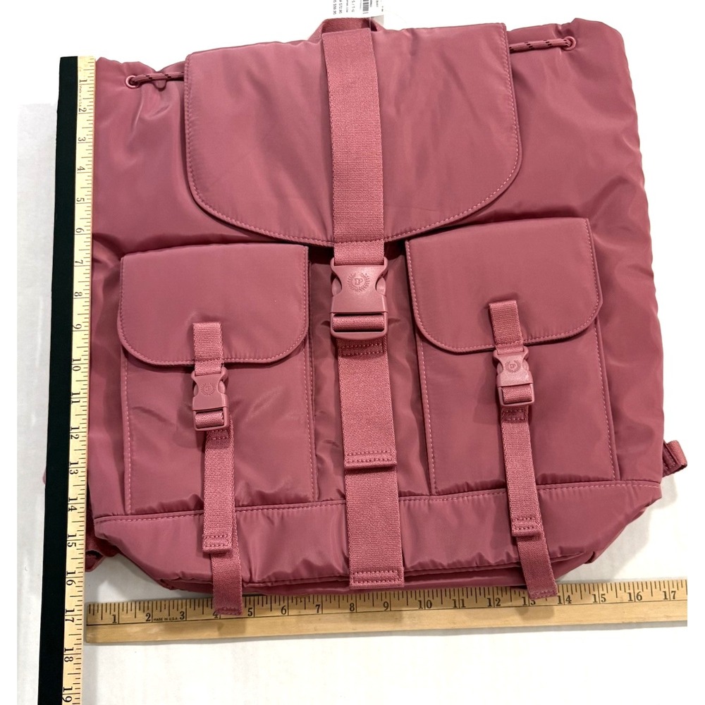 Victoria's Secret PINK Nylon Cargo Backpack Soft Begonia Adjustable Strap - Picture 7 of 10